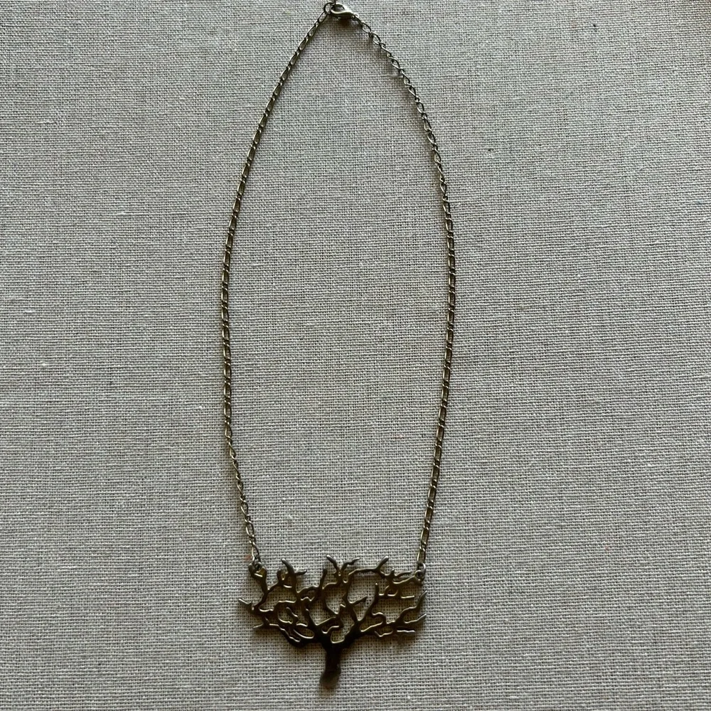 Gold-Tone Barren Tree Necklace - Picture 1 of 5